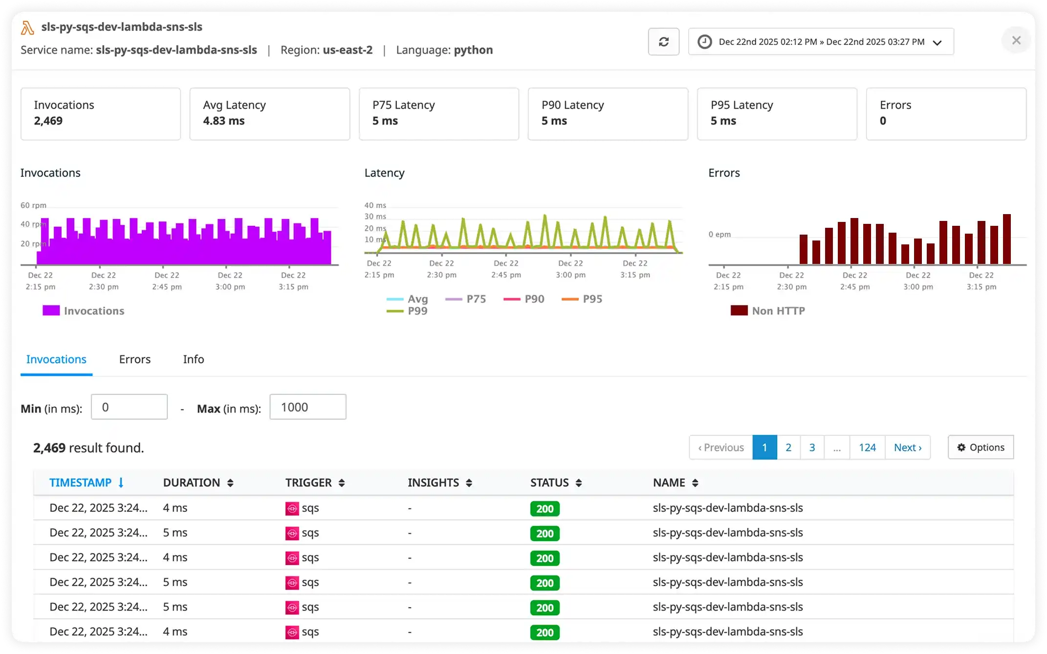 Real-time serverless execution