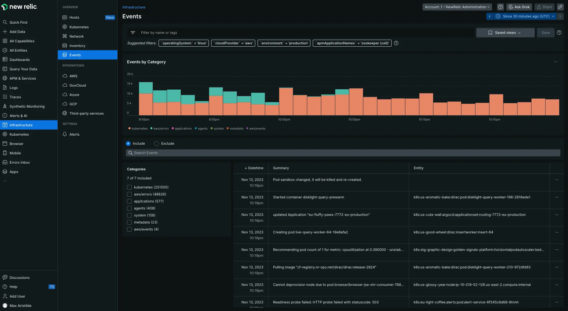 new-relic-infrastructure-events-page