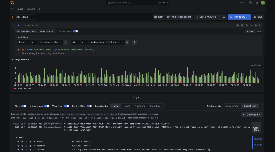 grafana-log-management