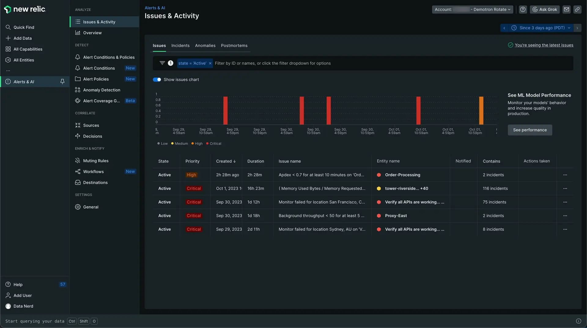 New Relic Alert Settings