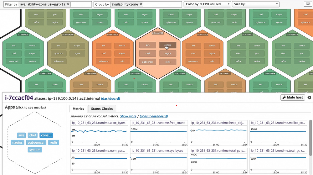 Datadog Host map feature