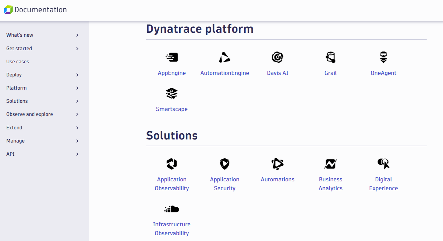 Dynatrace documentation