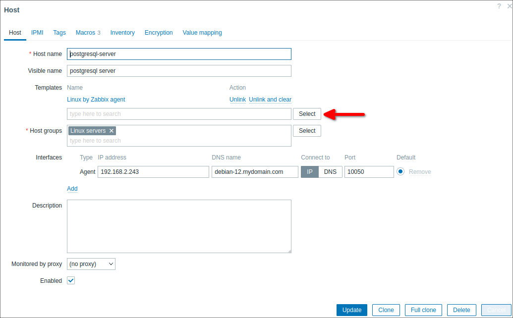 Zabbix Server Configuration to Monitor PostgreSQL database