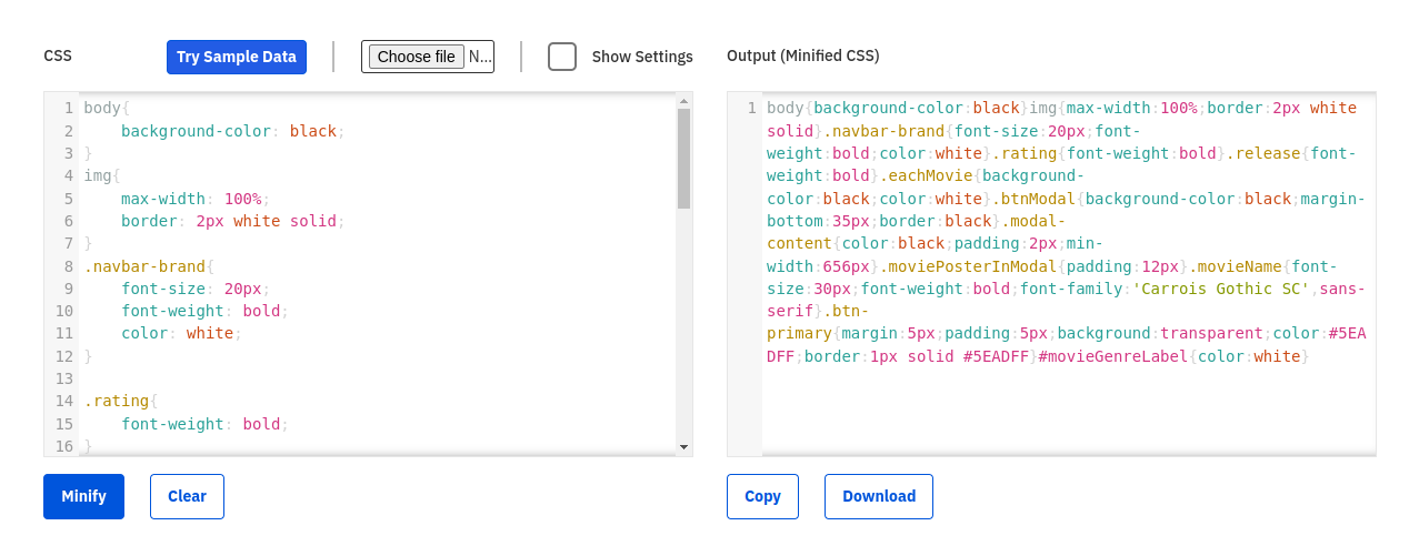 minify your css and js files