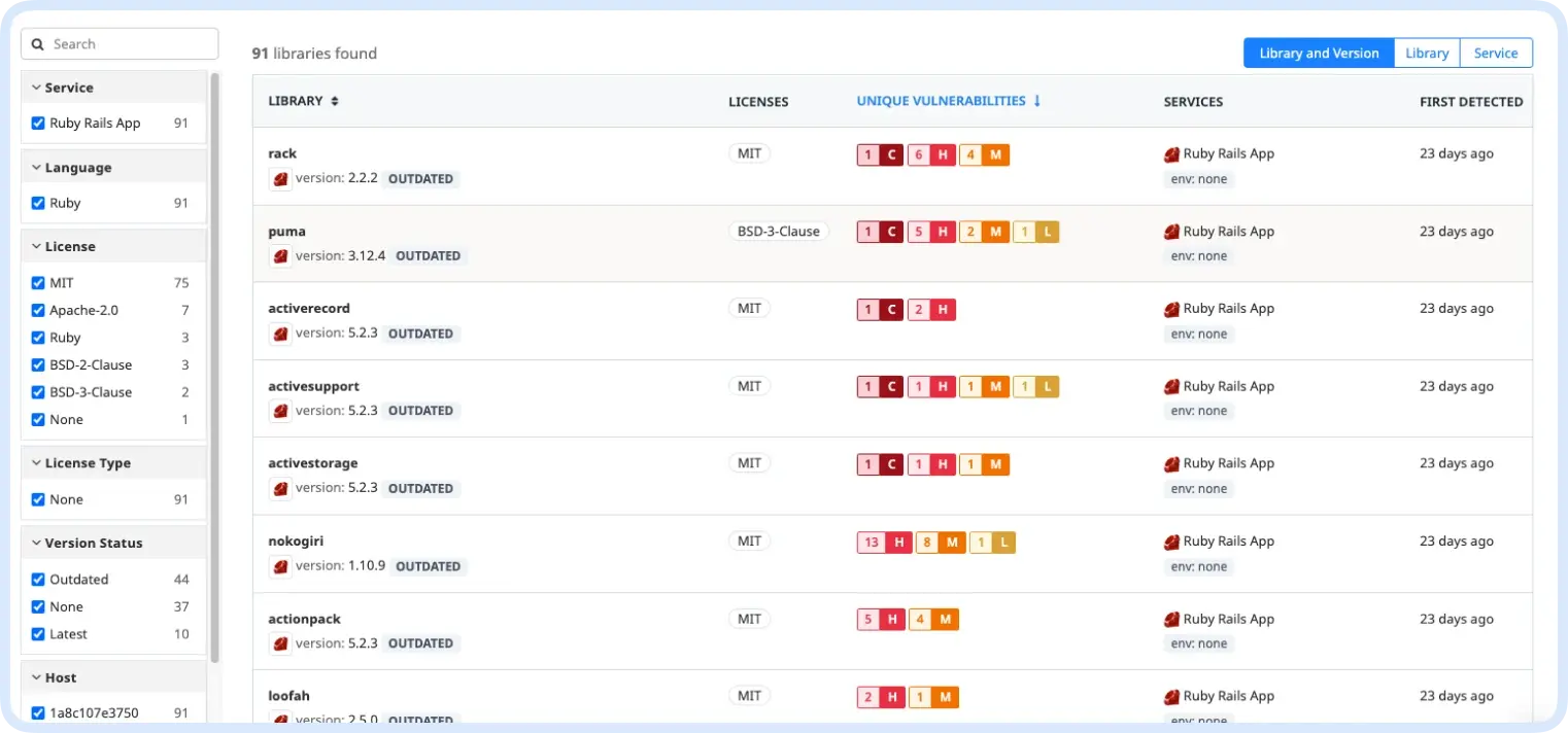 Catalog Insights for Node.js, PHP, Python, Ruby & Java