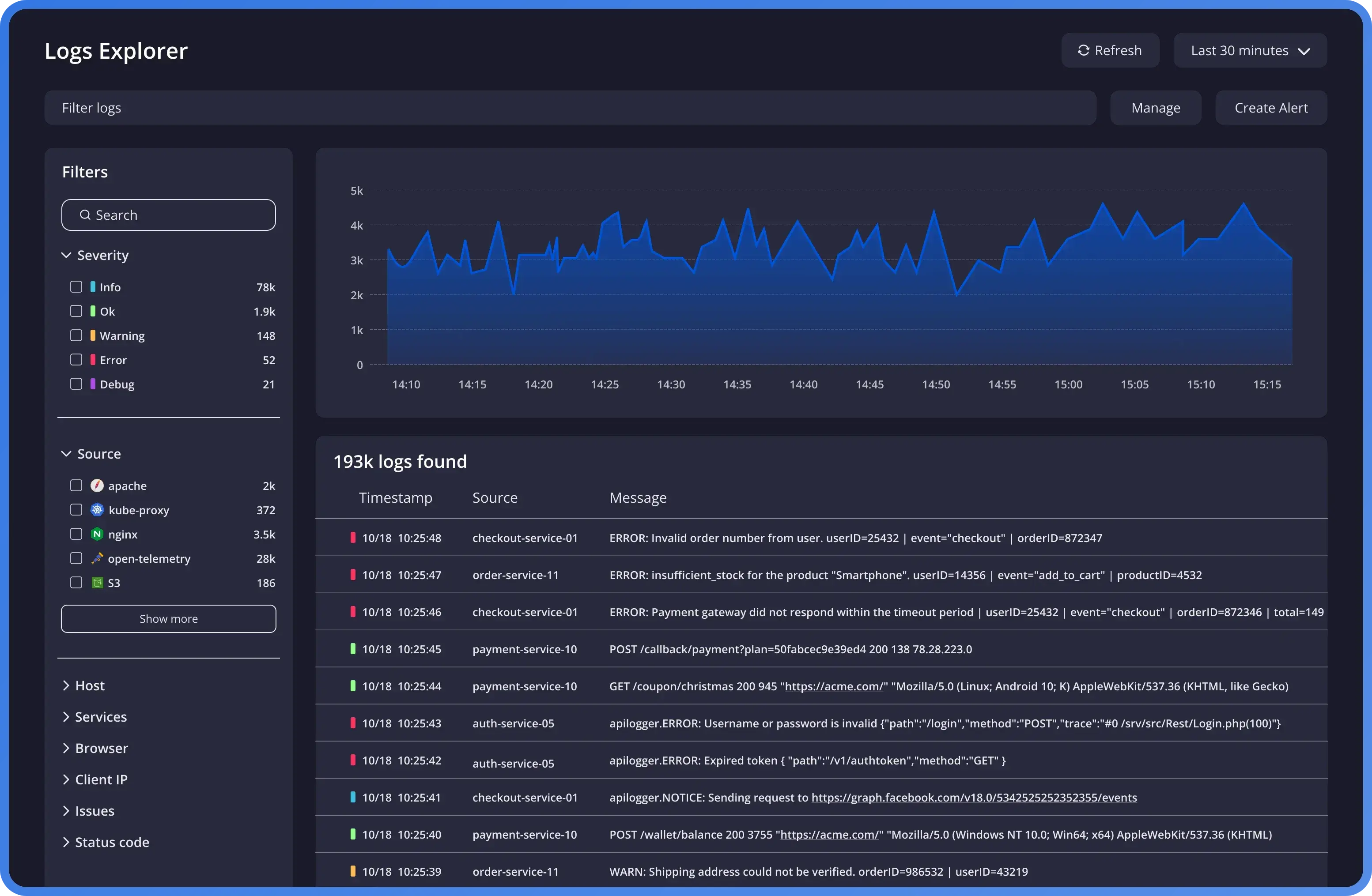 Logs Explorer