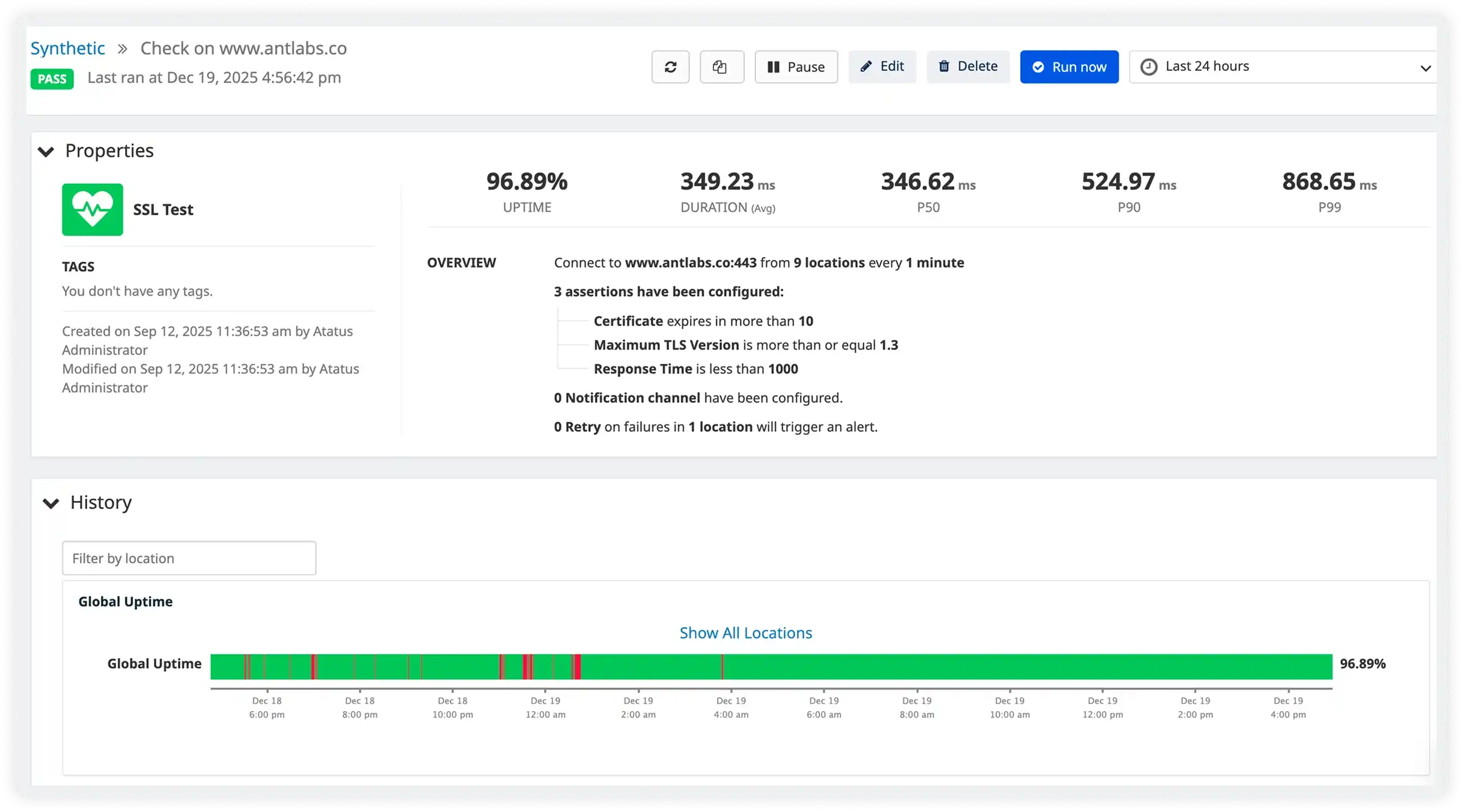 Synthetic Availability Monitoring